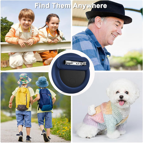 Smart Tags Tracker for Kids, Android Hidden Tracker for Children, GPS Locator with Safety Pins Holder, Bluetooth Item Finders, Anti-Lost for Kid, Baby, Elderly, Luggage, Shoe, Clothes, Backpack