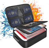 DocSafe Document Bag with Lock,Fireproof 3-Layer File Storage Case with Water-Resistant Zipper,Document Safe Portable Travel Home Organizer Bag