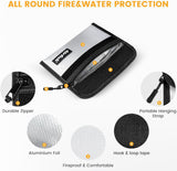Airfish 4 Pack Fireproof Money Bag,8x5Inches Fireproof Wallet,Small Fireproof Document Bag with Zipper,Safe Bag Set for Valuables