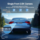 WOLFANG Dash Cam Front, 1440P Mini WiFi DashCam for Cars, 2’’ IPS Car Camera with SD Card, Dash Cam with Parking Monitor, Night Vision, WDR, 170° Wide Angle, G-Sensor, Loop Recording, APP Control