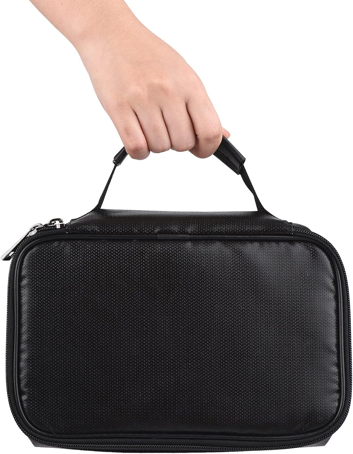 Fireproof File Document Bag Safety Organizer with 3-Digit Lock Zipper Closure Fire & Water Resistant Money Pouch Multi-Layer Card Case for Home Office Travel Passport Certificates