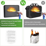12 Pocket Accordion File Organizer,Fireproof Document Bag,File Folder,Important Document Organizer with Zipper & Labels