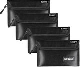 Airfish 4 Pack Fireproof Money Bag,8x5Inches Fireproof Wallet,Small Fireproof Document Bag with Zipper,Safe Bag Set for Valuables