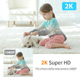 KAWA Baby Monitor, 2K Indoor Security Camera, 2.4G WiFi 360 IP Cameras for Home Security, Pet Camera, 2-Way Audio, Night Vision, Motion Detection, Cloud/TF Card Storage, Works with Alexa, A7
