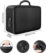 DocSafe Document Bag with Lock,Fireproof 3-Layer File Storage Case with Water-Resistant Zipper,Document Safe Portable Travel Home Organizer Bag