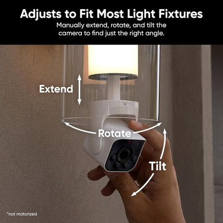 WYZE Bulb Cam Security Camera, 2K HD Security Cameras Wireless Outdoor Indoor Full Color Day and Night, Dimmable LED Bulb, Motion Detection, Siren Alarm, Easy Installation, Compatible with Alexa