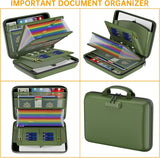 DocSafe Fireproof File Organizer with Lock, Green, 15.55 x 3 x 11.5 inches, Hard-Shell Fireproof File Organizer