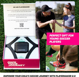 Playermaker 2.0 Smart Soccer Tracker for Cleats, 25+ Technical & Physical Soccer Training Metrics, 12 Month Access to Playermaker Technology App, Next-Level Precision Beyond GPS Trackers, Medium