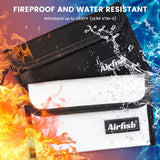 Airfish 4 Pack Fireproof Money Bag,8x5Inches Fireproof Wallet,Small Fireproof Document Bag with Zipper,Safe Bag Set for Valuables