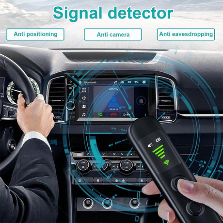 BIGTHREE Hidden Spy Camera Detector, Portable Anti-Eavesdropping Device Detectors, RF/Wireless Signal Scanner GPS Tracker Detector, Burglar Alarm Camera Finder for Hotel, Office, Travel and Home