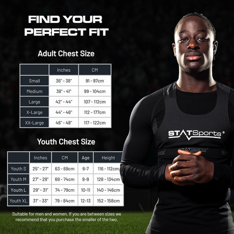 STATSports Academy Football GPS Tracker Vest – Pro-level Football Tracker with All-In-One App for Coaching, Training and Nutrition – Tracks 24 Metrics – GPS Vest Used by Pro Players, Adult S