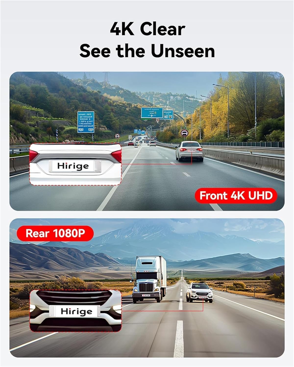 T10 9.66" 4K Mirror Dash Cam with Dual Front and Rear Cameras, Touchscreen Display, WiFi APP & Voice Control, Reverse Assist, GPS Tracking, Loop Recording, Free 64GB Card Included