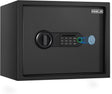 HSGCJS Fingerprint Safe - 1.2 Cubic Feet,Biometric Fingerprint Home Safe Box with Digital Keypad,Security Safe with Induction Light and Leather, Money Box for Jewelry Cash Document Valuables