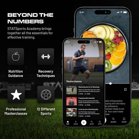 STATSports Academy Football GPS Tracker Vest – Pro-level Football Tracker with All-In-One App for Coaching, Training and Nutrition – Tracks 24 Metrics – GPS Vest Used by Pro Players, Adult S