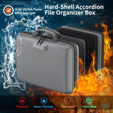 DocSafe Fireproof File Organizer with Lock, Green, 15.55 x 3 x 11.5 inches, Hard-Shell Fireproof File Organizer