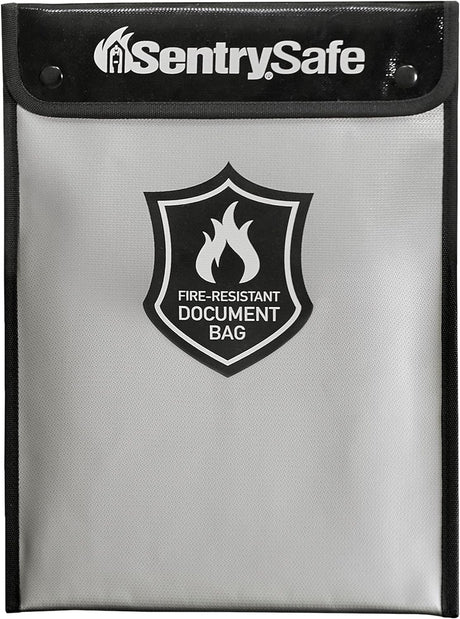SentrySafe Fire and Water Resistant Bag with Zipper for Documents