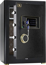Heavy Duty Large Home Safe – 2.05 Cubic Feet Digital Security Safe with Touchscreen Keypad & Internal Lock Box for Home Office Business, Black