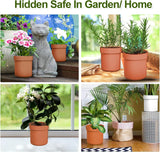 JYXindzkj Metal Flower Pot Hidden Safe, Secret Diversion Safe with Lock for Hiding The Valuables, Hidden Compartment Containers, Waterproof and Fireproof…
