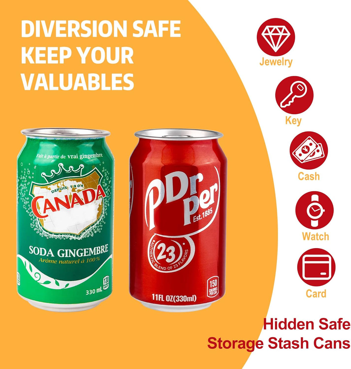 BARGIFTS Fake Dr Pepper Can Diversion Stash Safe