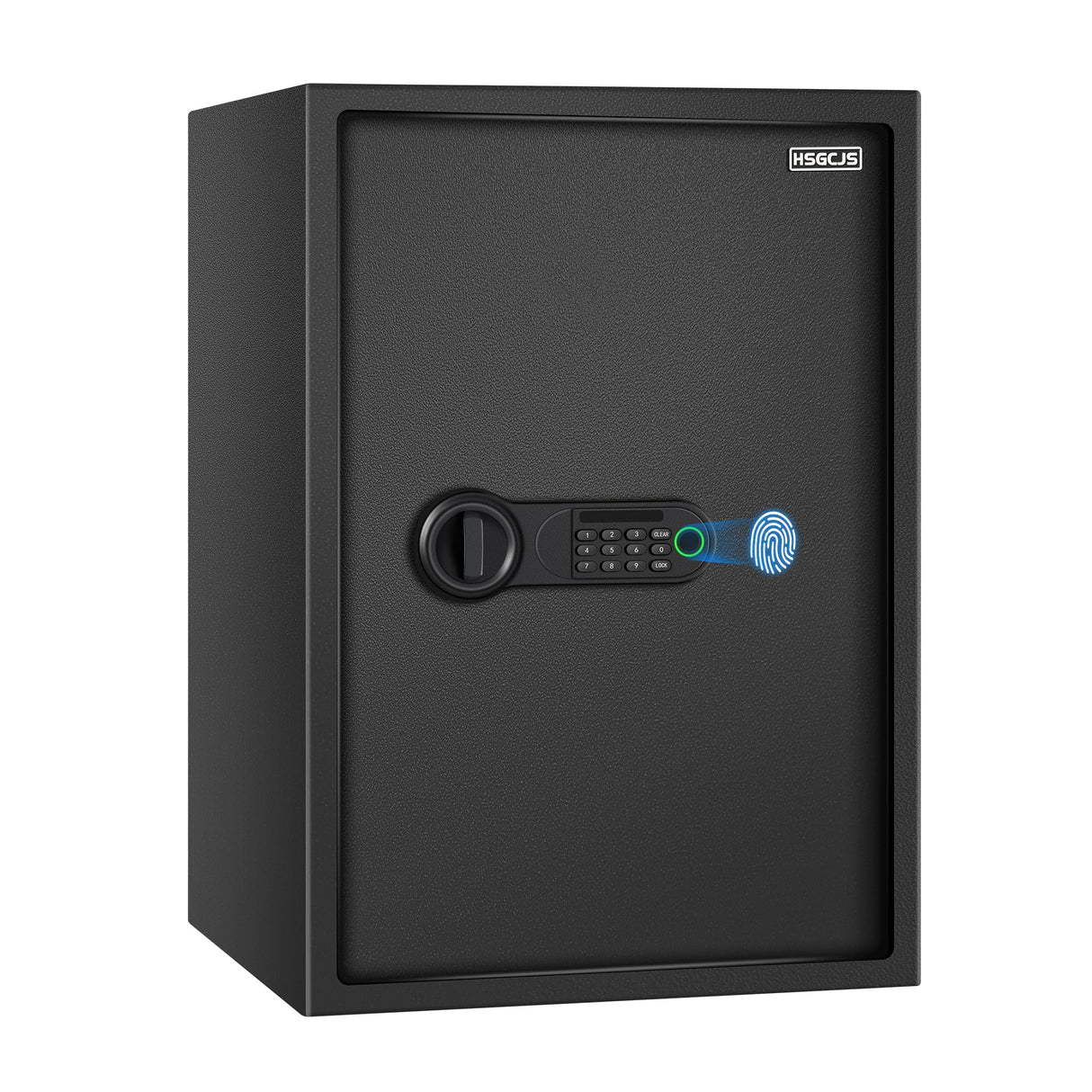 HSGCJS Fingerprint Safe - 1.2 Cubic Feet,Biometric Fingerprint Home Safe Box with Digital Keypad,Security Safe with Induction Light and Leather, Money Box for Jewelry Cash Document Valuables