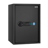 HSGCJS Fingerprint Safe - 1.2 Cubic Feet,Biometric Fingerprint Home Safe Box with Digital Keypad,Security Safe with Induction Light and Leather, Money Box for Jewelry Cash Document Valuables