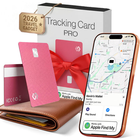 SPOTMINDERS Apple MFi Certified Credit Card Wallet Tracker PRO (iOS Only) Works with Apple Find My Tracking Card for Wallet Rechargeable Tag IP68 0.07in Slim iPhone Item Finder for Luggage Tags Purse