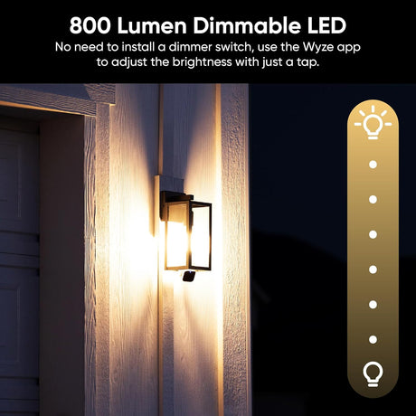 WYZE Bulb Cam Security Camera, 2K HD Security Cameras Wireless Outdoor Indoor Full Color Day and Night, Dimmable LED Bulb, Motion Detection, Siren Alarm, Easy Installation, Compatible with Alexa
