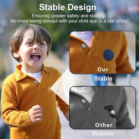 Smart Tags Tracker for Kids, Android Hidden Tracker for Children, GPS Locator with Safety Pins Holder, Bluetooth Item Finders, Anti-Lost for Kid, Baby, Elderly, Luggage, Shoe, Clothes, Backpack