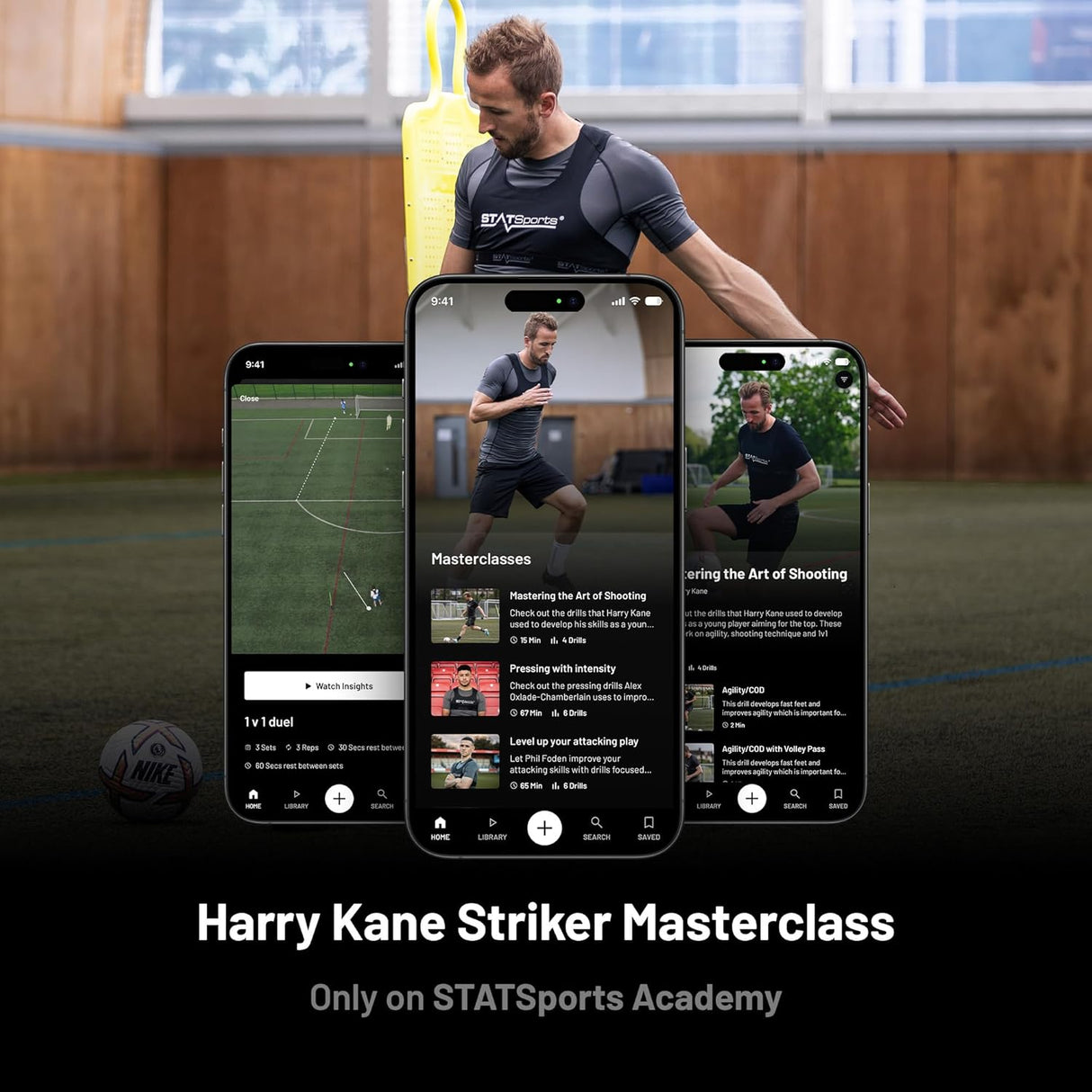 STATSports Academy Football GPS Tracker Vest – Pro-level Football Tracker with All-In-One App for Coaching, Training and Nutrition – Tracks 24 Metrics – GPS Vest Used by Pro Players, Adult S