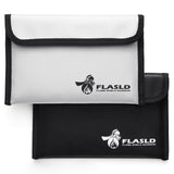 FLASLD Fireproof Document & Money Bags, Large Fireproof & Water Resistant Bag, Fireproof Folder Safe Bag for Cash, Valuables & Passport, with Silicone Coating & Zipper Closure (Storage Bag-24x12x12”)