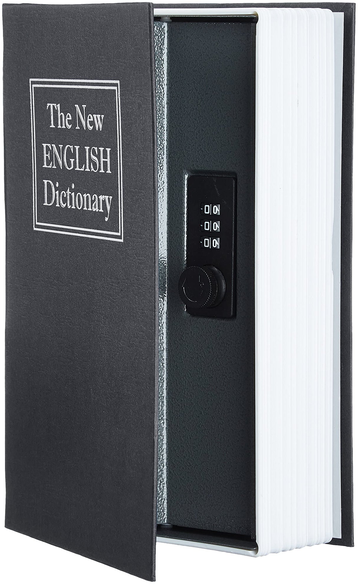 Amazon Basics Book Safe- Key Lock- Large, Blue