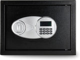Amazon Basics Steel Security Safe with Digital Keypad - Secure Money, Cash, Jewelry, ID Documents, 14 Litres, 35 cm W x 35 cm D x 25 cm H, Black