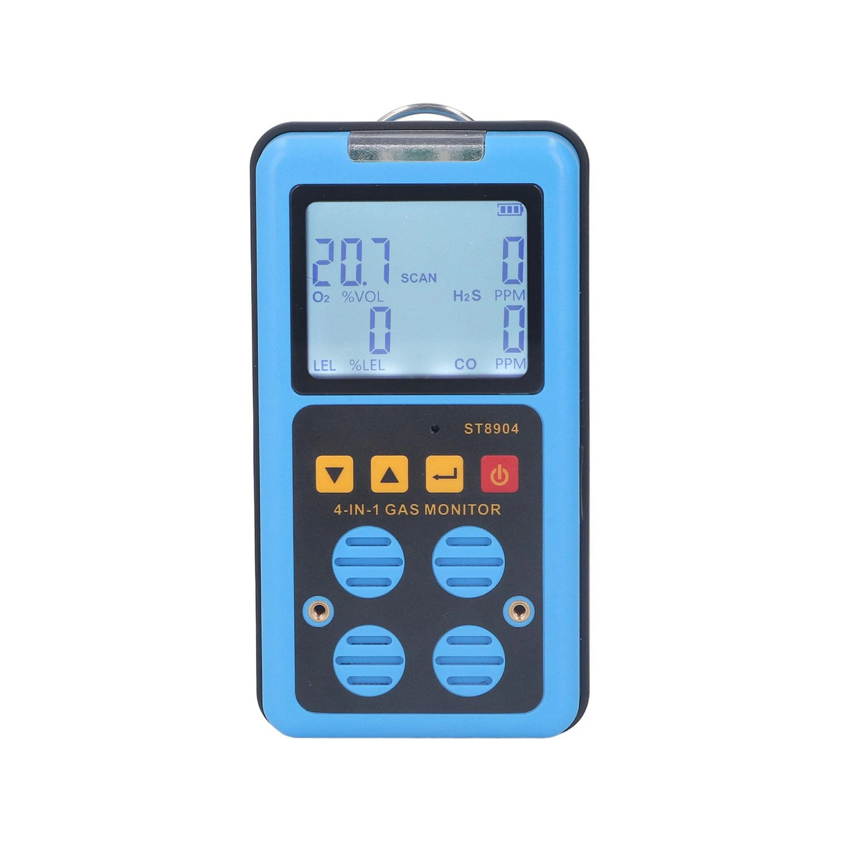 BROLEO Portable 4-Gas Detector (H2S/O2/CO/LEL) with LCD + Alarm
