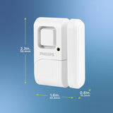 Philips Personal Security Window and Door Alarm, 4 Pack, DIY Protection, Burglar Alert, Wireless, Chime/Alarm, Easy Installation, Ideal for Home, Garage, Apartment, RV and More, LRM3320W/27