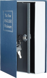 Amazon Basics Book Safe- Key Lock- Large, Blue