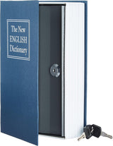 Amazon Basics Book Safe- Key Lock- Large, Blue