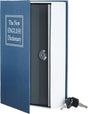 Amazon Basics Book Safe- Key Lock- Large, Blue