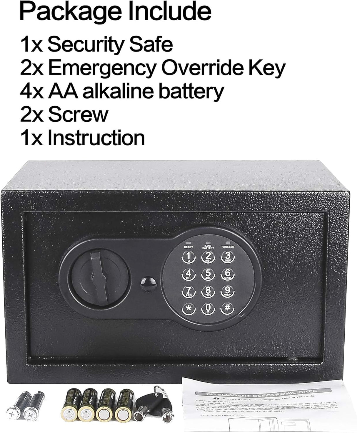 Steel Safe: Aliame Electronic Safe with LED Light 
