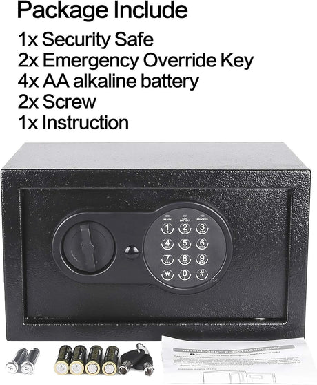 Steel Safe: Aliame Electronic Safe with LED Light 