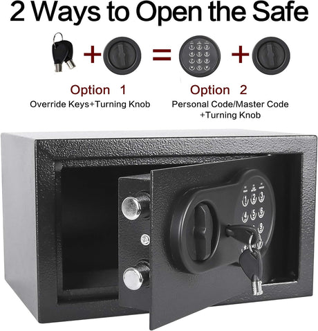 Steel Safe: Aliame Electronic Safe with LED Light Security