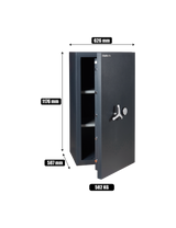 Chde II T2 M-205ubbsafes Duoguard Safe Gra