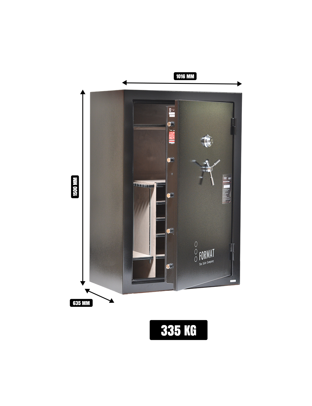 Format Gun Safe DL34 – 60 Min Fire Rated, S&G Electronic Lock, Black