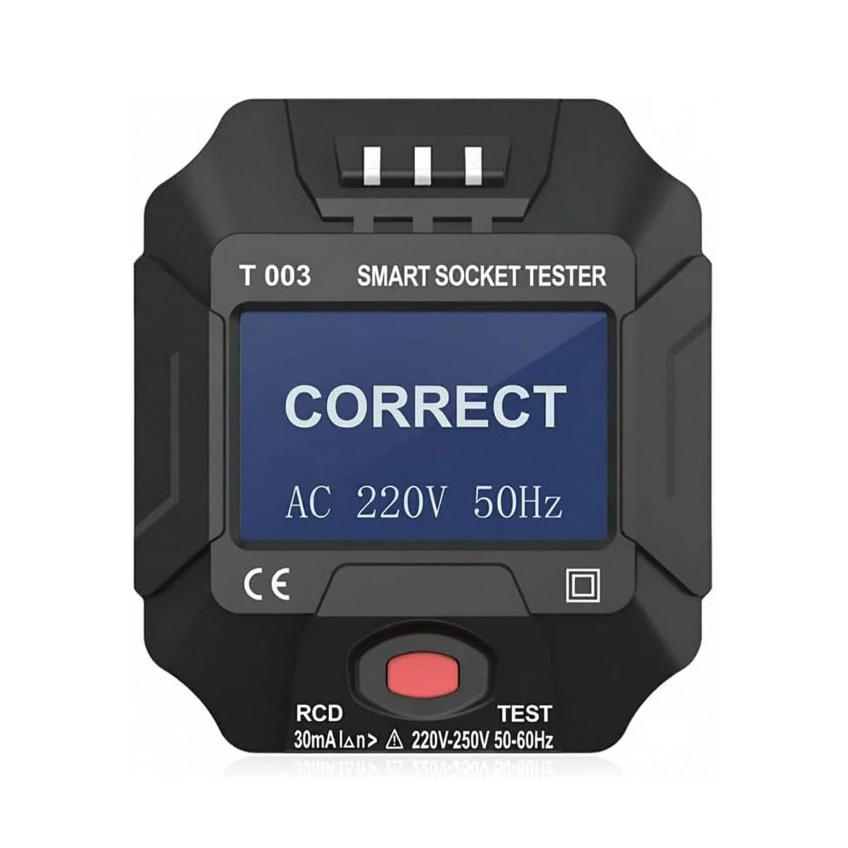 Electric Socket Tester, UK Plug Outlet Smart Socket Tester Digital Display LCD Socket Tester Circuit Polarity Detector Wall Plug Breaker Finder Leakage Test