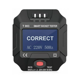 Electric Socket Tester, UK Plug Outlet Smart Socket Tester Digital Display LCD Socket Tester Circuit Polarity Detector Wall Plug Breaker Finder Leakage Test