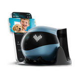 Enabot EBO Air 2 FamilyBot Indoor Security Camera Robot: 2K Pet Camera, Movable Home Robot, Custom Facial Expression, Auto-Recharge, Battery-Operated, 2-Way Talk, Night Vision(Jay Blue)