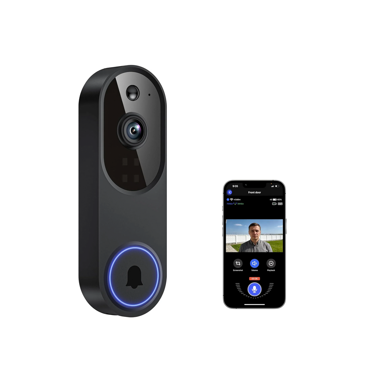 Guggre 1080P Video Doorbell Camera