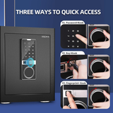 HSDYS 1.43 Cu Ft Biometric Fingerprint Safe with Touch Screen Keypad