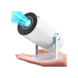 HY300 PRO Mini Portable Projector, Support 4K 1080P with Dual-Band WIFI6 5G Wireless 5.0 Bluetooth Android 11,160 ANSI,180° Rotatable, Auto Keystone Correction, 35"-130" Screen Video Projector