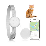 Cat Tracker, GPS Tracker Compatible with Apple Find My App(Only iOS), Waterproof Cat Tracker Collar with Bell