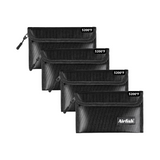 Airfish 4 Pack Fireproof Money Bag,8x5Inches Fireproof Wallet,Small Fireproof Document Bag with Zipper,Safe Bag Set for Valuables